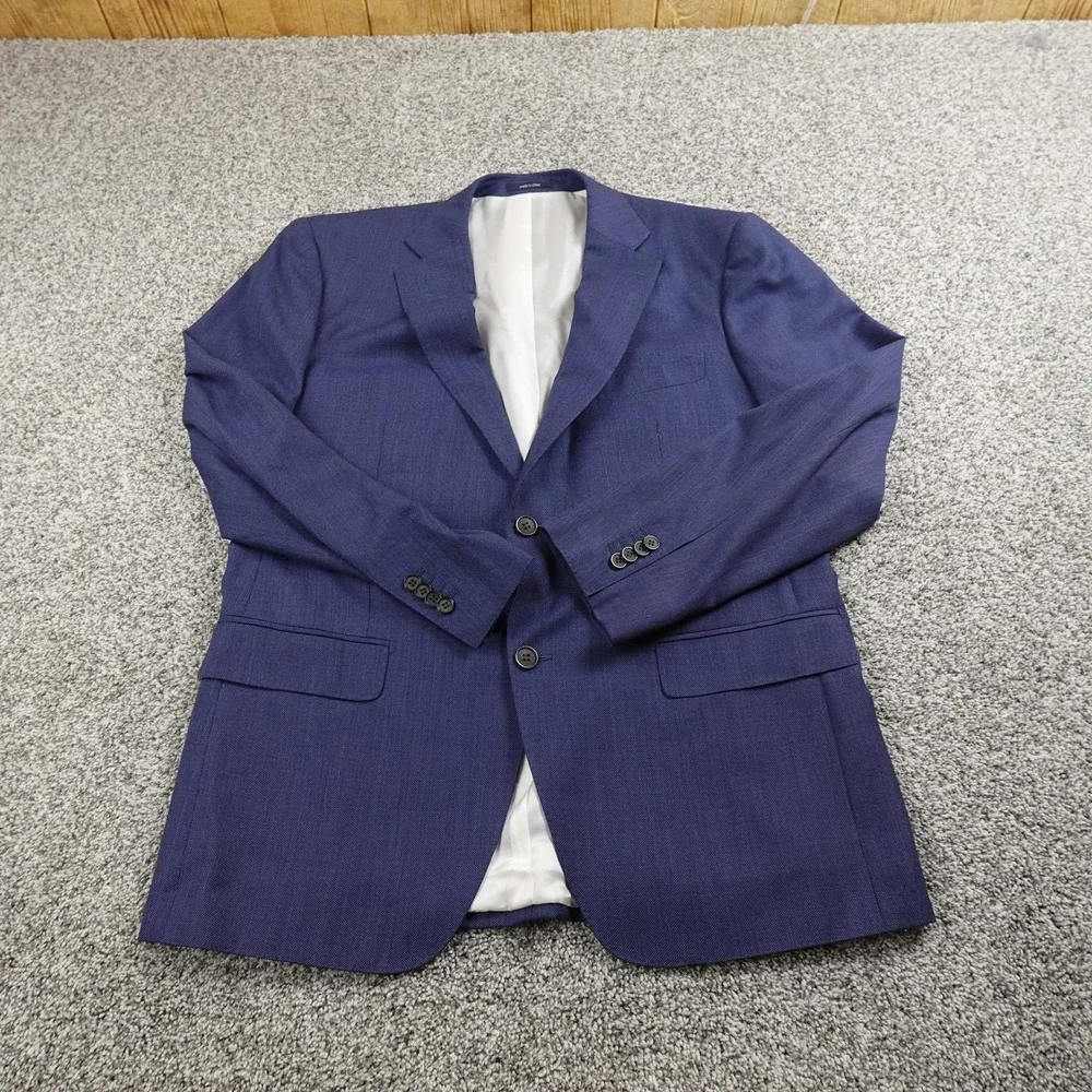 Suitsupply Napoli Blazer Mens 46 Blue Wool Sport Coat‎ Jacket Reda Super 110s